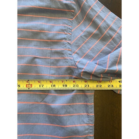 SOUTHERN TIDE Shirt Men's Large Blue Pink Stripe Button Down Trim FIt LS Cotton - Picture 11 of 11